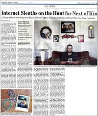 Internet Sleuths on the Hunt for Next of Kin