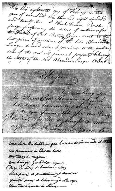 Estate records of Alexander Lange