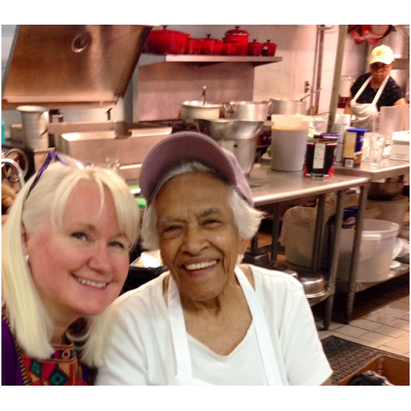 Megan with Leah Chase